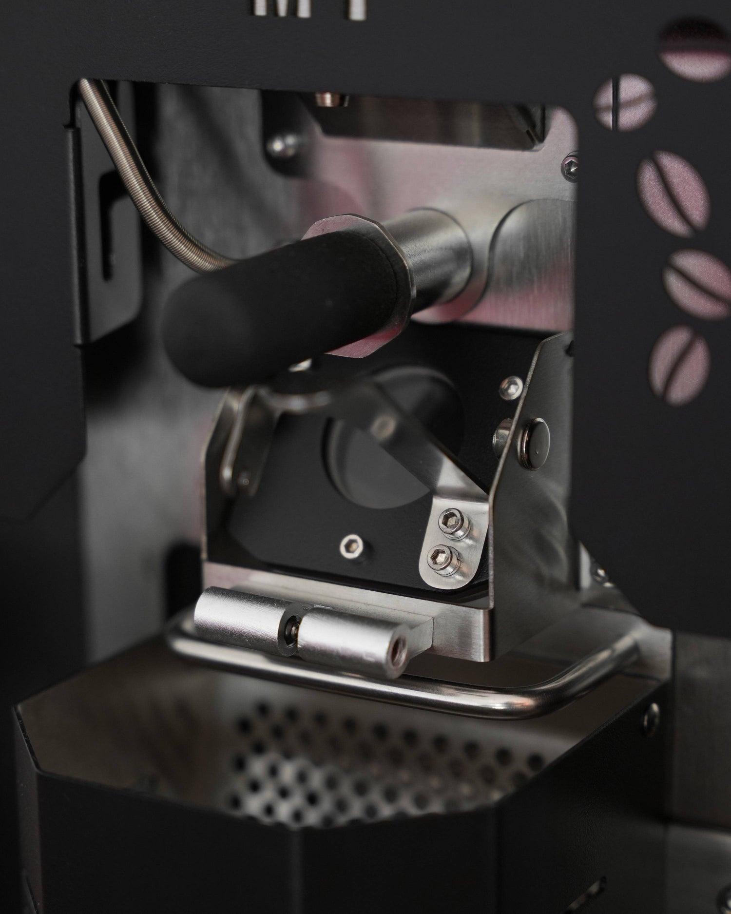 Close-up view of KALEIDO M1 coffee roaster&