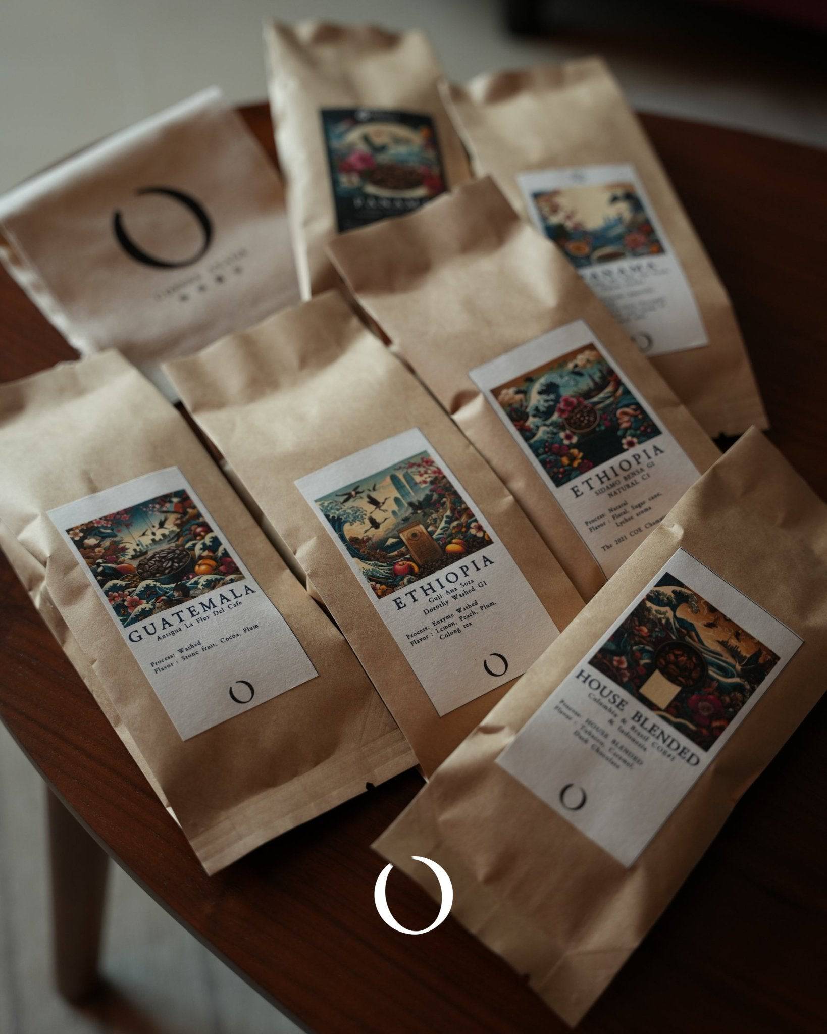 Artisanal coffee bags from Panama&
