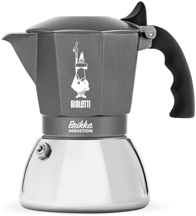 Bialetti Brikka Induction 霧灰色4杯摩卡壺細節及使用示意圖 1