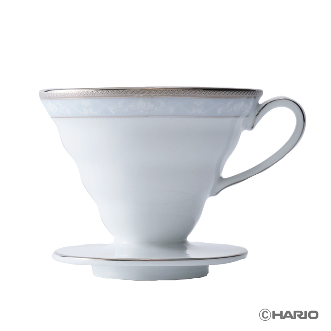 HARIO × Noritake|漢普夏鉑金邊濾杯正面