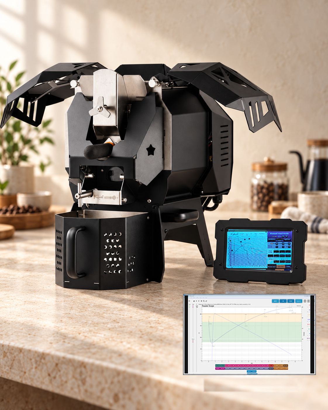 KALEIDO M2/ M2S 咖啡烘豆機 — Artisan軟件介面示意