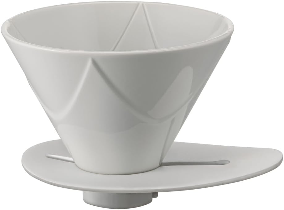HARIO V60 MUGEN 一投式咖啡濾杯白色陶瓷款,適合 1–2 杯沖煮