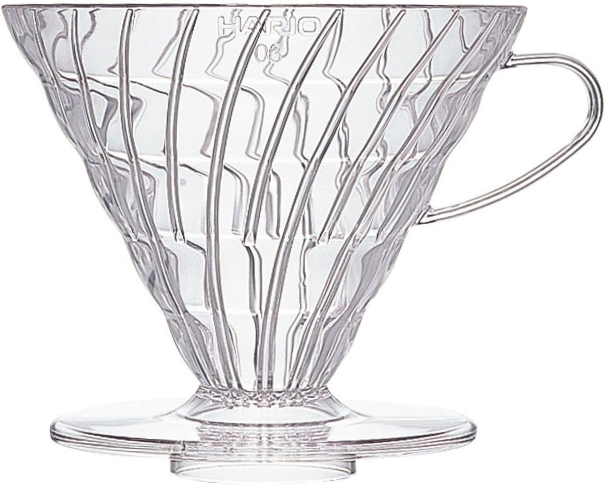 HARIO V60 樹脂咖啡濾杯 03 透明款,適合 1–6 杯沖煮