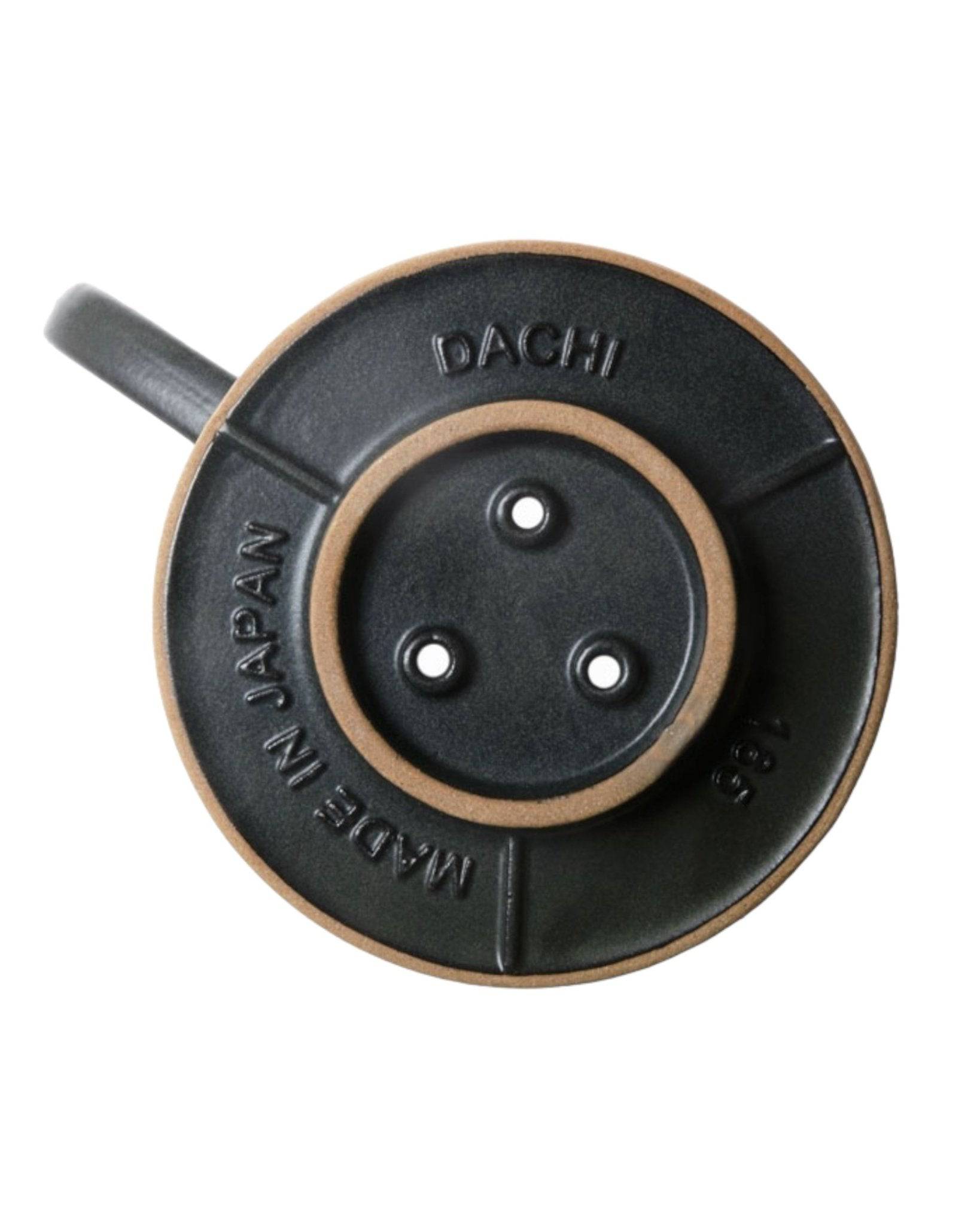 Kalita MI185 ceramic coffee dripper with three-hole design, flat bottom, and &