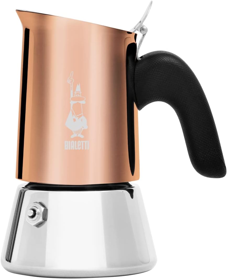 Bialetti Venus 銅色PVD 2杯不鏽鋼摩卡壺產品正面圖