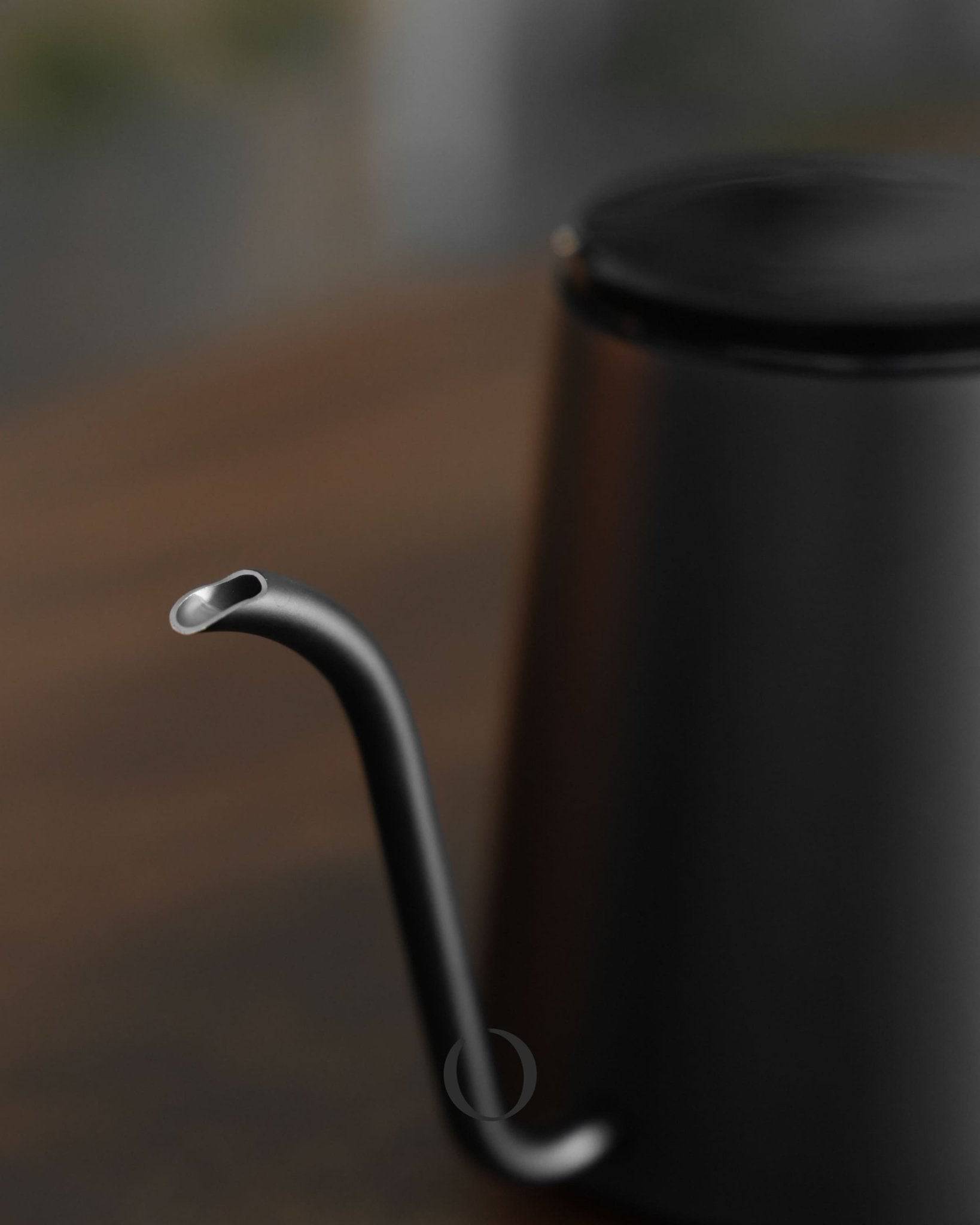 Kalita KDP-800 black walnut wood grain coffee pour-over kettle with precision gooseneck spout, sleek design, and 800ml capacity for artisanal brewing