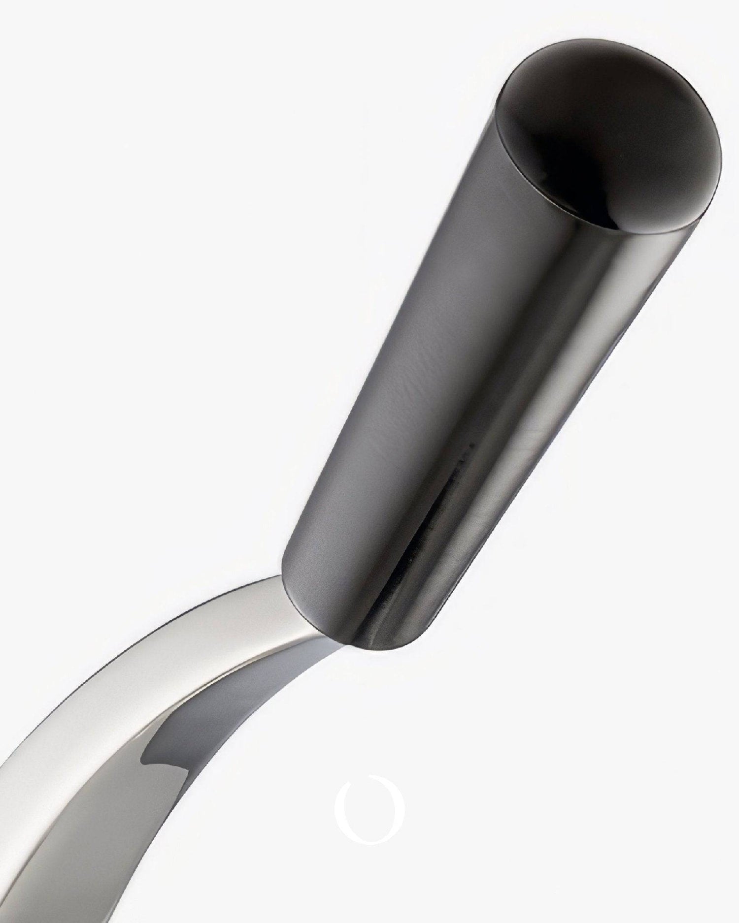 Sleek chrome and black steam wand attachment for La Pavoni Stradivari Lusso espresso machine, showcasing premium design and functionality for frothing milk and creating specialty coffee drinks