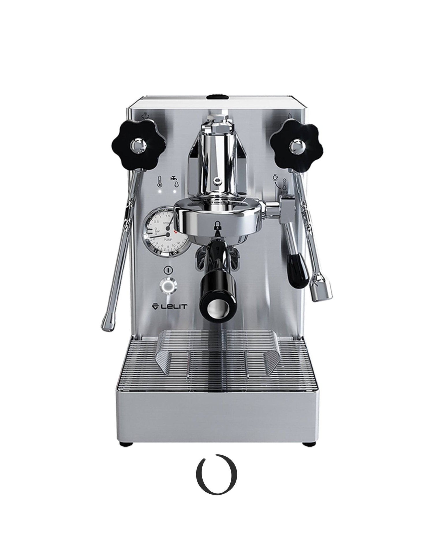 Lelit MaraX V2 espresso machine with stainless steel body, dual pressure gauges, and wooden knobs, featuring L58E brew head and dual-probe HX system for precise temperature control and stable brewing