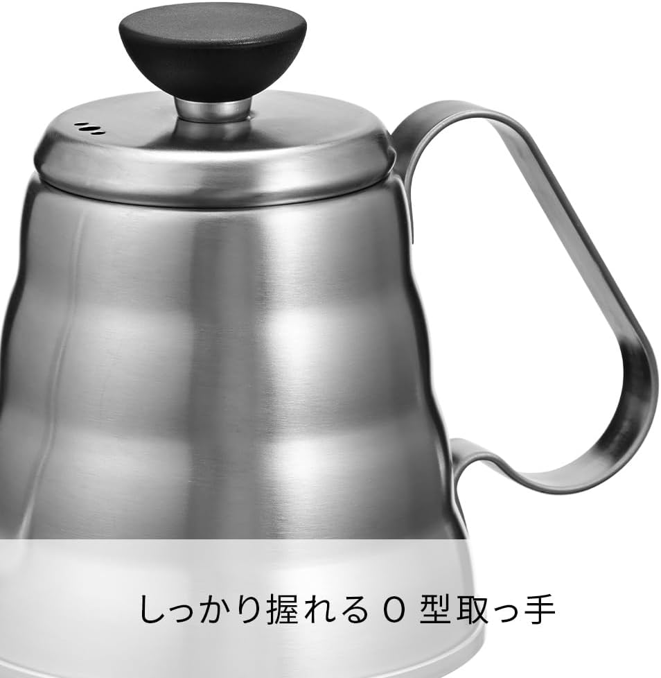 HARIO Outdoor 細口壺的環形手柄與壺蓋近照（O-VKB-70-HSV・圖 4）
