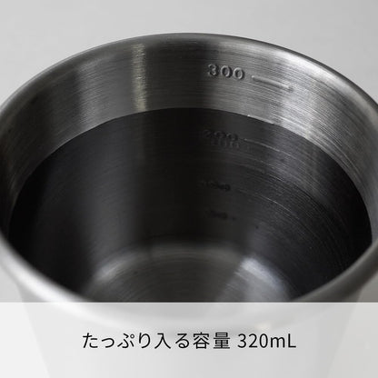 Outdoor 金屬杯內側及原圖標示的 320 mL 滿水容量（O-VSM-30-HSV・圖 4）