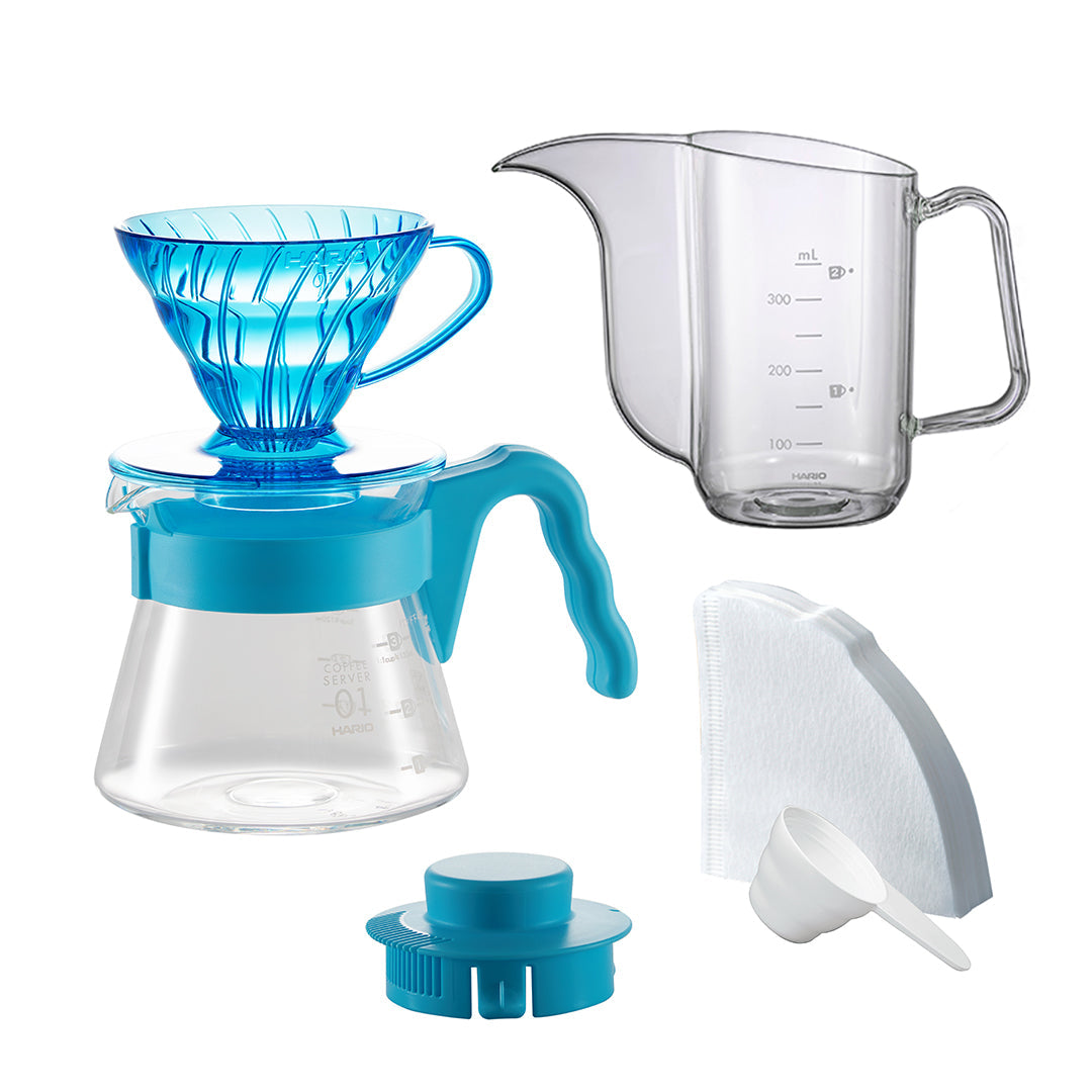 HARIO V60 Color Brew 附 Air Kettle 的 Blue Hour 完整套裝及配件