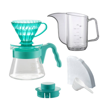 HARIO V60 Color Brew 附 Air Kettle Mint Breeze 配色套裝內容