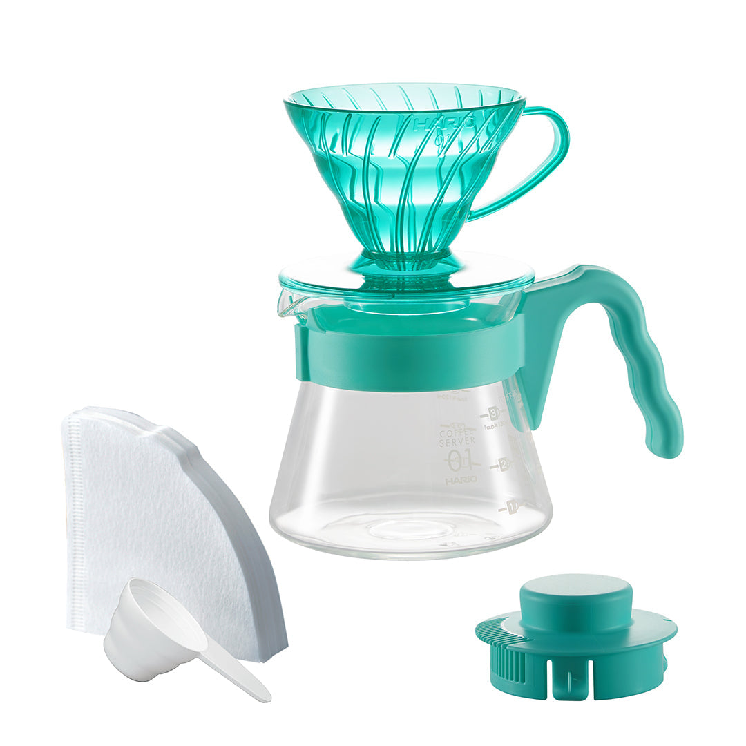 HARIO V60 Color Brew Mint Breeze 配色套裝內容