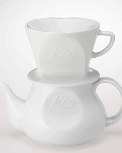 Kalita HASAMI &amp; Kalita HA Hasamiyaki Coffee Pot 700ml｜White