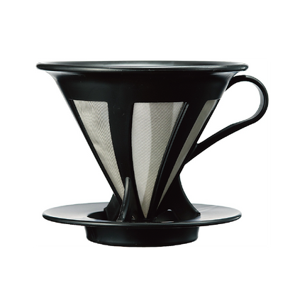 HARIO Cafeor 1至4杯用黑色金屬濾網咖啡濾杯商品圖
