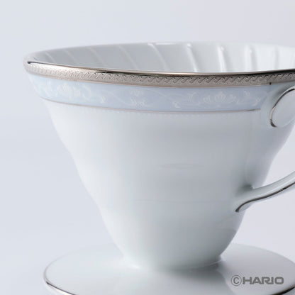 HARIO × Noritake｜漢普夏鉑金邊濾杯飾邊及深肋細節