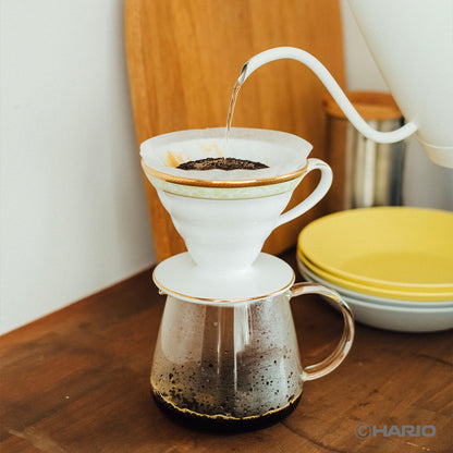 HARIO × Noritake｜聯名漢普夏金邊濾杯手沖注水示範