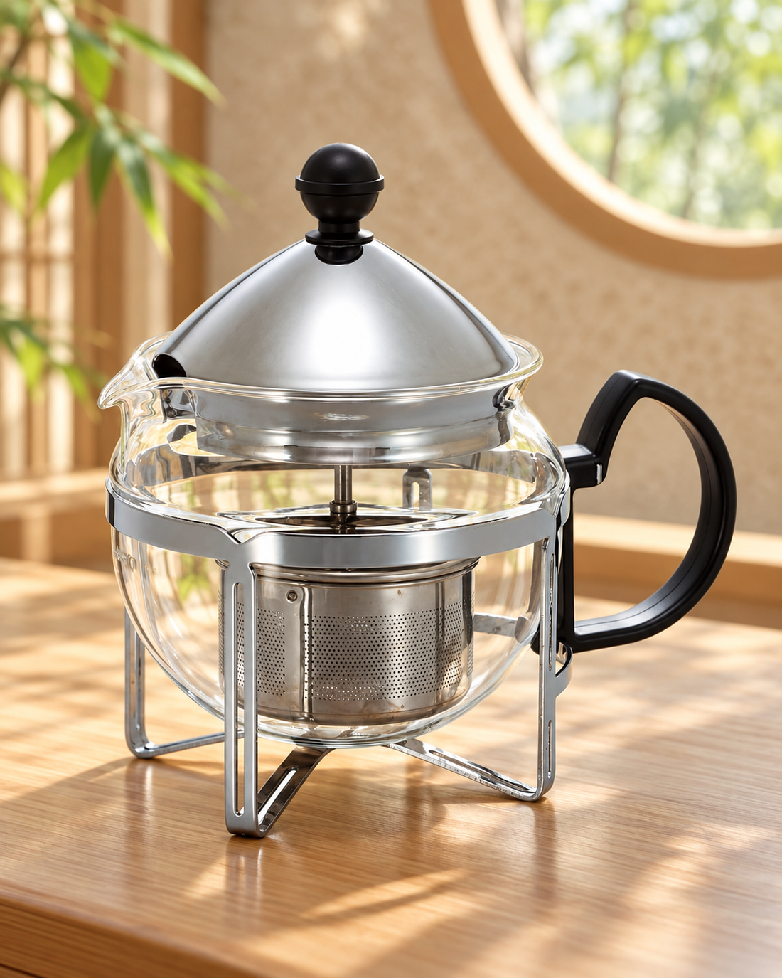 HARIO 茶王 升降濾網茶壺 600 mL｜銀色 600 mL｜場景封面