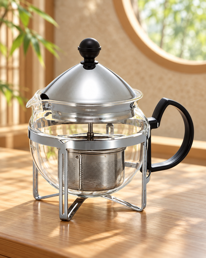 HARIO 茶王 升降濾網茶壺 600 mL｜銀色 600 mL｜場景封面
