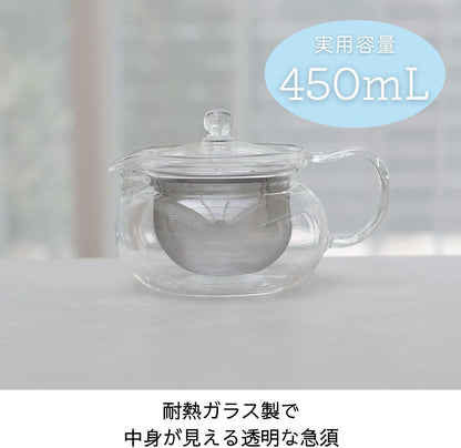 450mL 容量標示與透明壺身展示