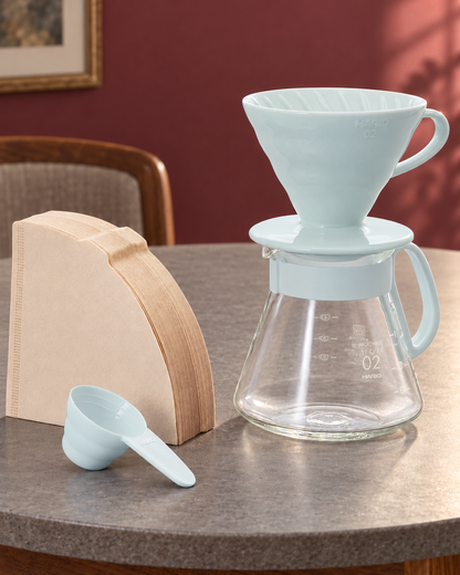 HARIO V60 白色陶瓷濾杯套裝｜02・600mL｜場景封面