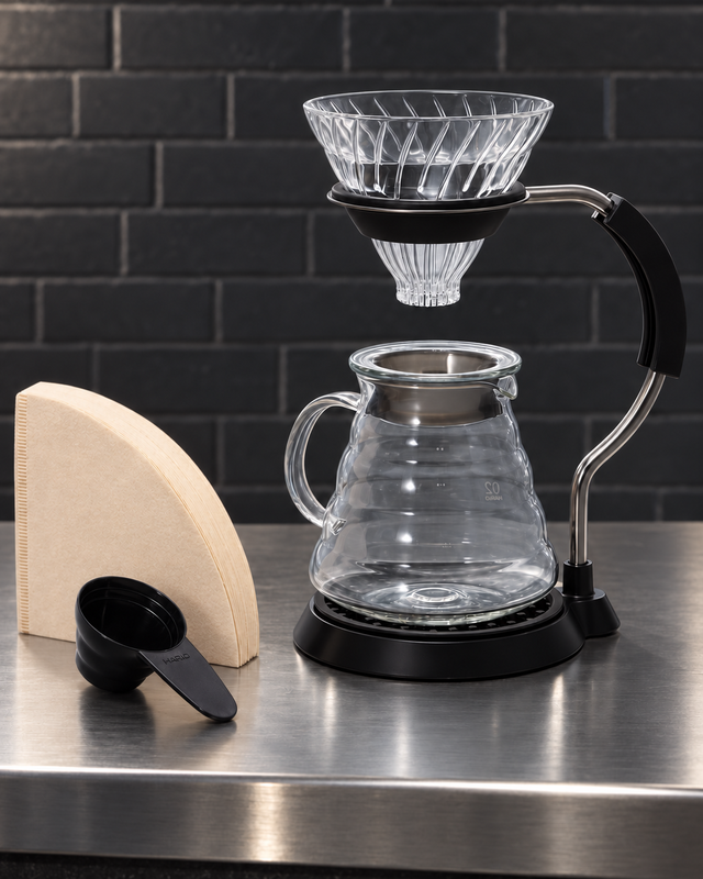 HARIO V60 金屬支架玻璃濾杯套裝｜02・600mL｜場景封面