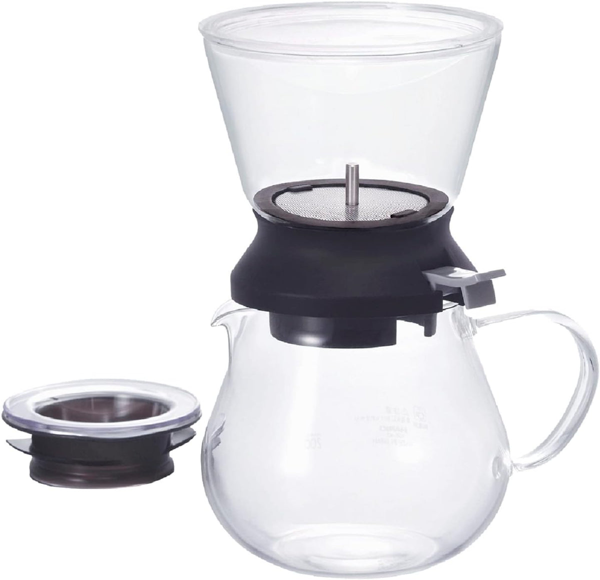 Largo35 茶濾器與玻璃茶壺及拆出的濾件