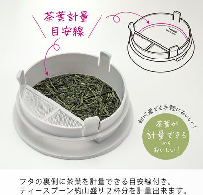 壺蓋內側茶葉用量刻度示範