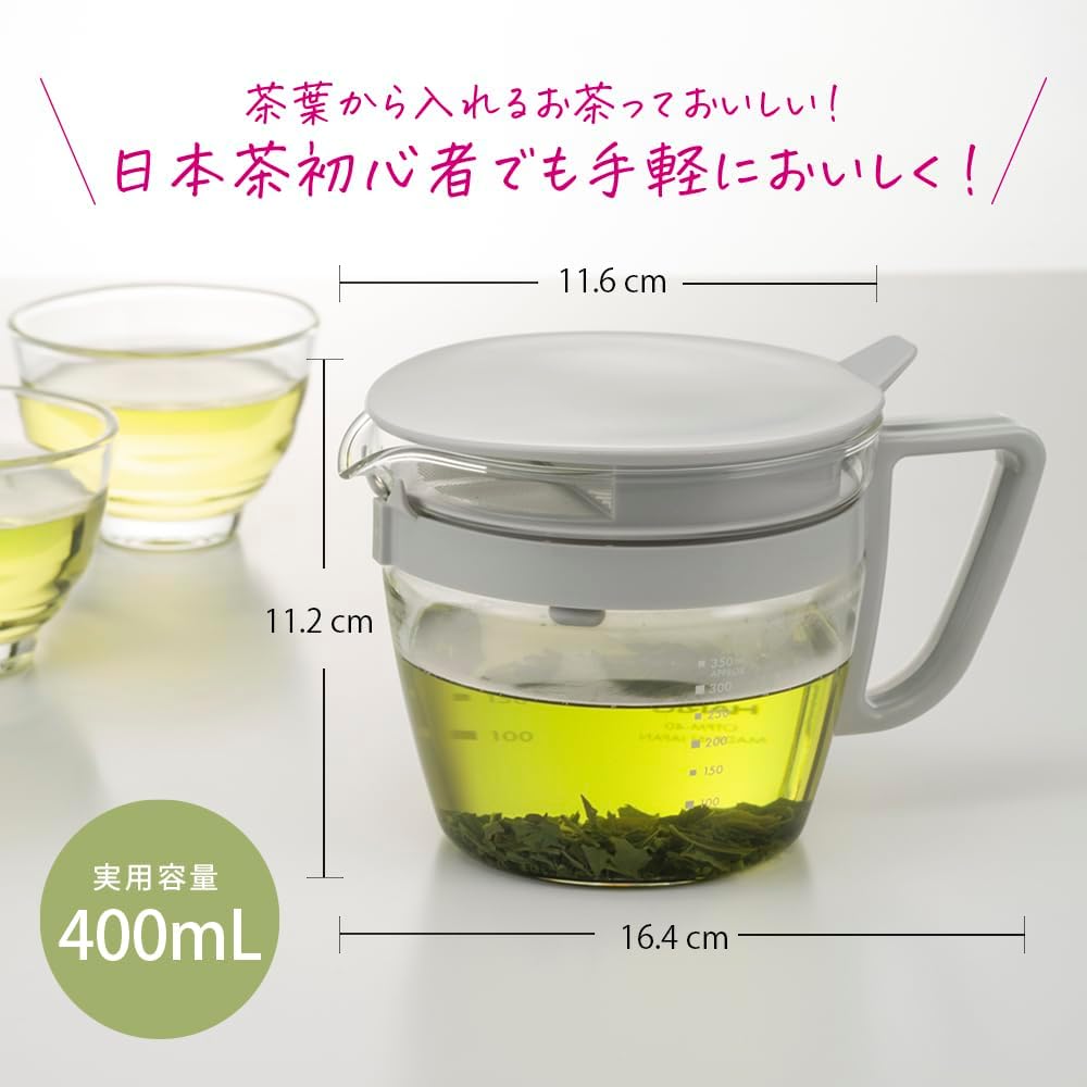 400mL 茶壺尺寸與容量說明