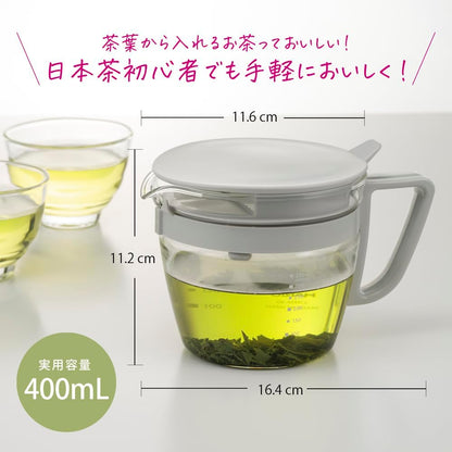 400mL 茶壺尺寸與容量說明