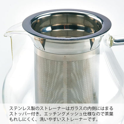 長筒金屬濾網裝在透明壺身內