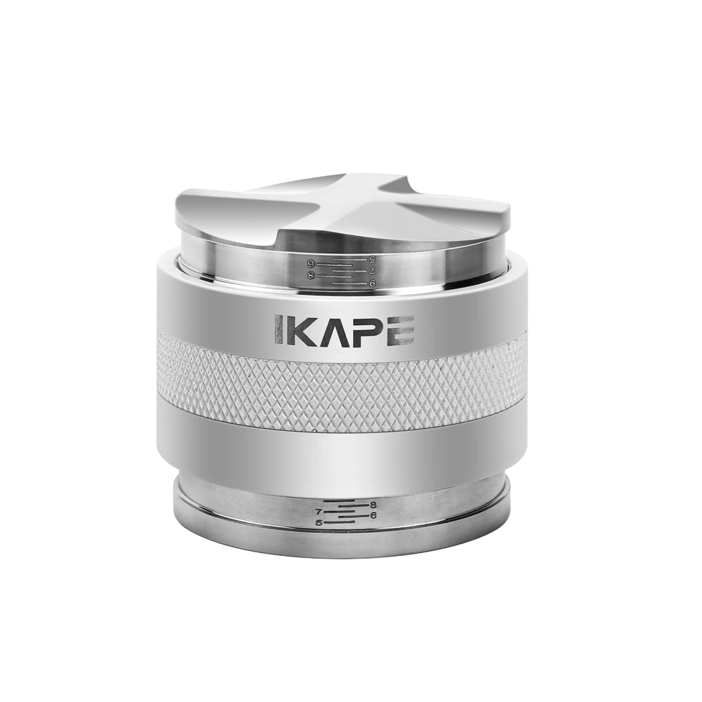 IKAPE Espresso 二合一佈粉器及壓粉器｜銀色產品圖