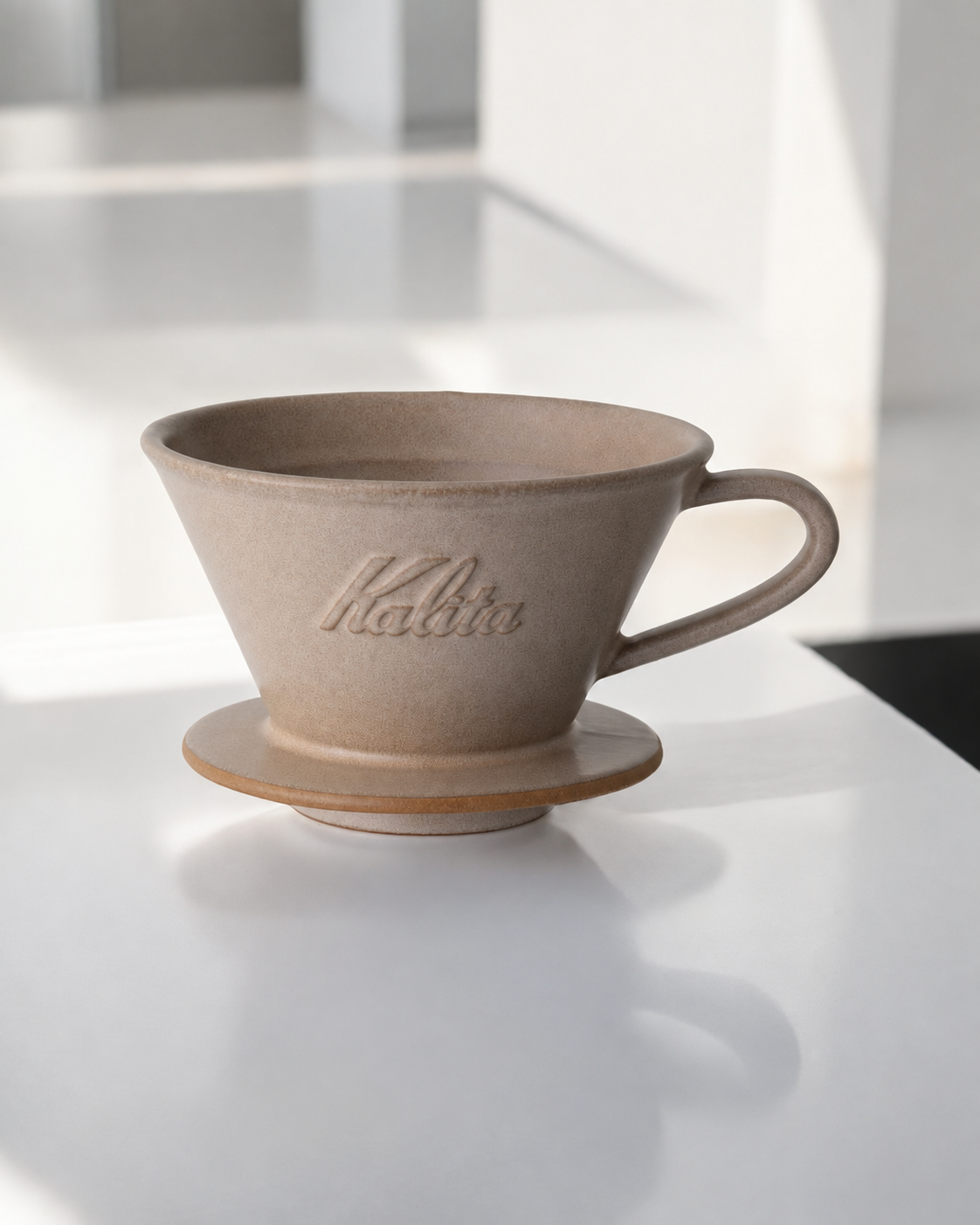 Kalita MI185 美濃燒陶瓷濾杯【精緻設計，完美萃取】｜沙棕色