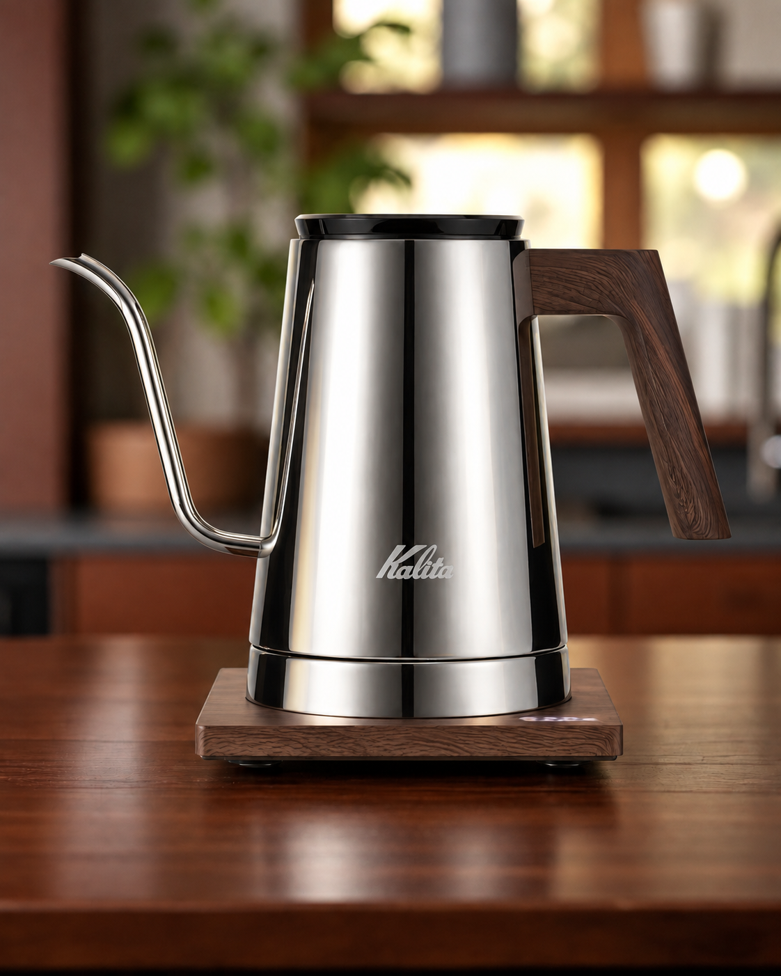 Kalita KEDP-600 精準電子溫控壺 (600ml)｜AC100V 50/60Hz（日本電壓） / 銀色 / 淨機身