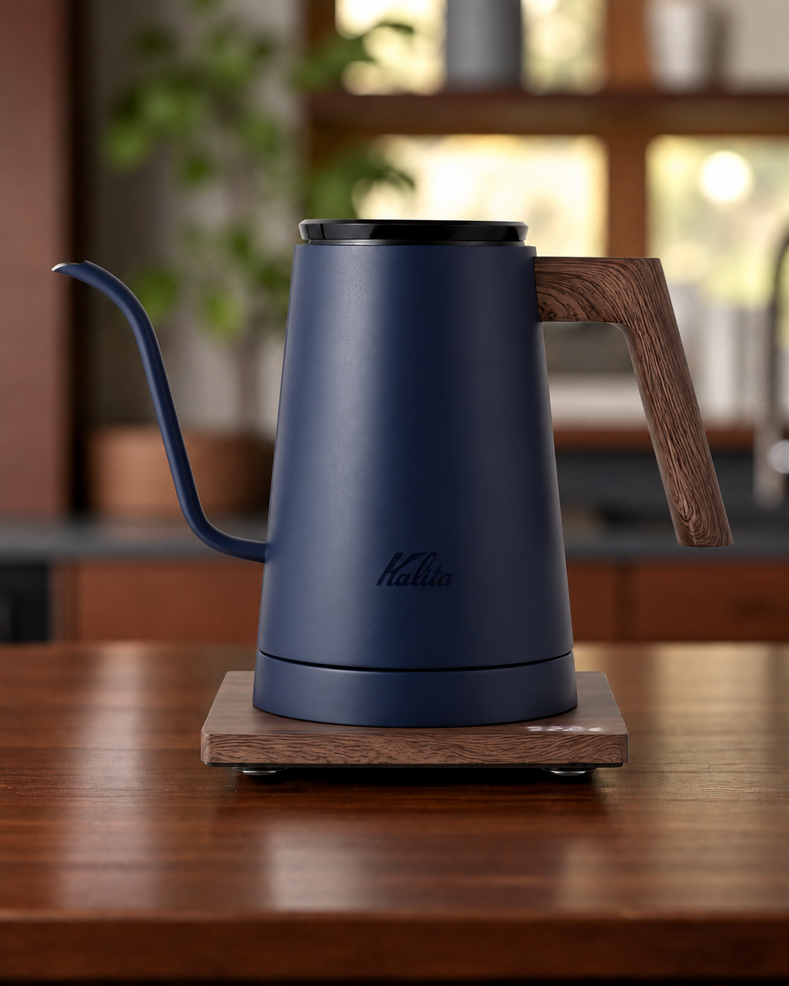 Kalita KEDP-600 精準電子溫控壺 (600ml)｜AC100V 50/60Hz（日本電壓） / 藏青色 / 淨機身