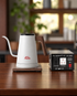 Kalita KEDP-600 精準電子溫控壺 (600ml)｜AC100V 50/60Hz（日本電壓） / 白色 / 機身及變壓器（香港使用 220V輸出至100V，1500W)