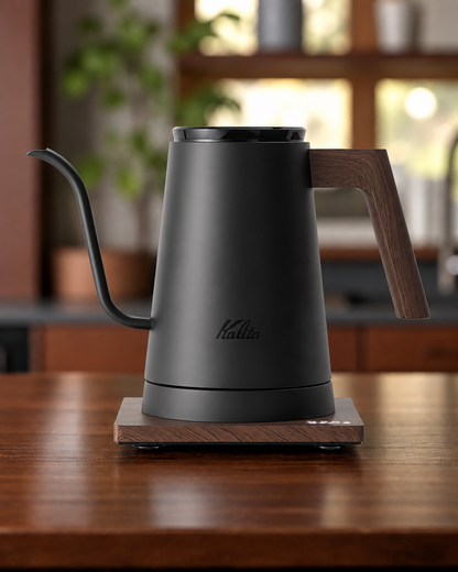 Kalita KEDP-600 精準電子溫控壺 (600ml)｜AC100V 50/60Hz（日本電壓） / 黑色 / 淨機身