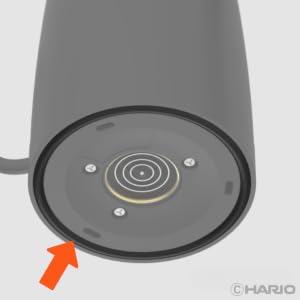 HARIO Lyra 壺底矽膠保護墊及底部結構示意