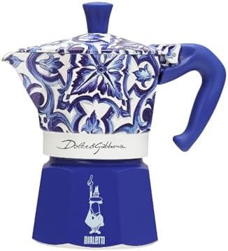 Bialetti x Dolce &amp; Gabbana Blu Mediterraneo 3杯摩卡壺細節及使用示意圖 1