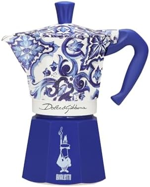 Bialetti x Dolce &amp; Gabbana Blu Mediterraneo 6杯摩卡壺細節及使用示意圖 1