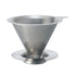 HARIO Double Mesh 02 dual-layer stainless-steel mesh dripper front product image