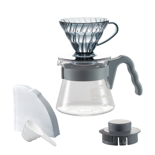 HARIO V60 Color Brew Urban Gray 配色套裝內容