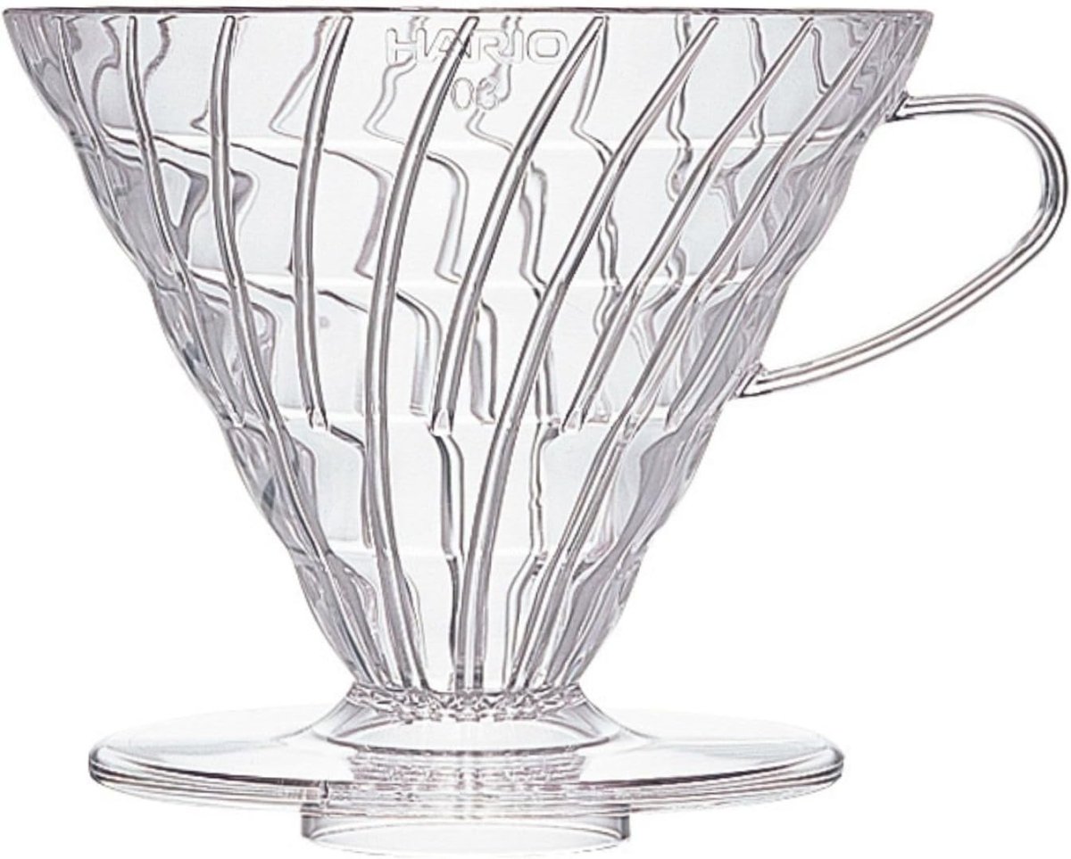 HARIO V60 樹脂咖啡濾杯 03 透明款，適合 1–6 杯沖煮