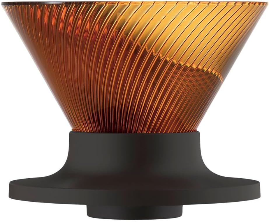 HARIO V60 NEO 01 琥珀色手沖咖啡濾杯正面產品圖