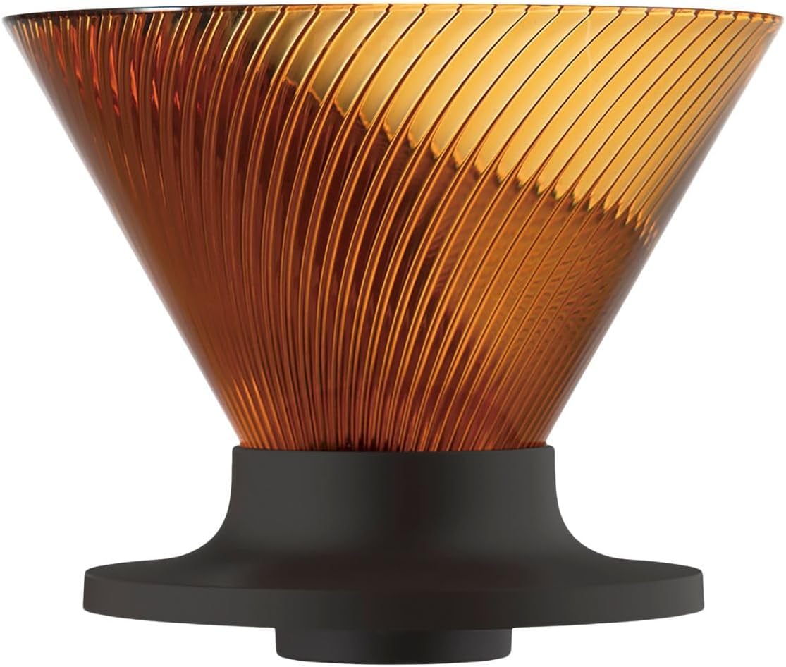 HARIO V60 NEO 02 琥珀色手沖咖啡濾杯正面產品圖