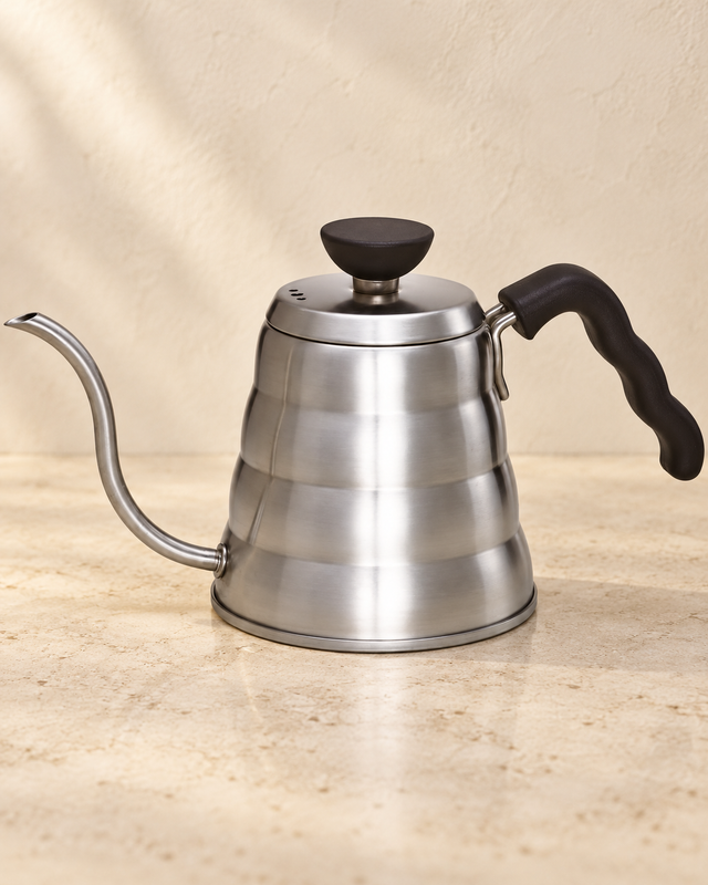 HARIO V60 Buono 細口手沖壺｜直火款｜VKBR-70-HSV｜完整商品場景封面