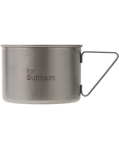Kalita for Outdoors 370ml 不鏽鋼杯的系列標誌、杯身與金屬手柄