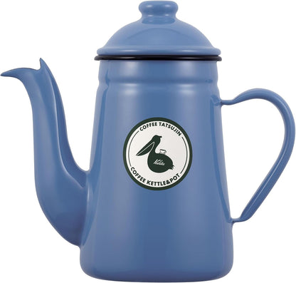 Kalita 咖啡達人 Pelican 1L 藍色琺瑯手沖壺 52307 原裝商品圖
