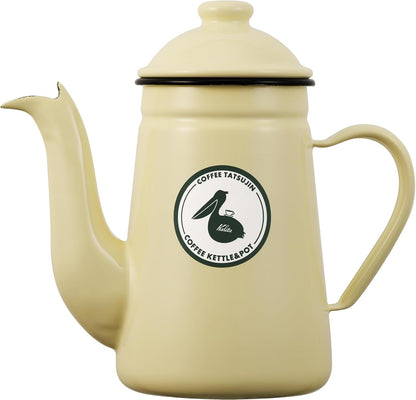 Kalita 咖啡達人 Pelican 1L 黃色琺瑯手沖壺 52311 原裝商品圖