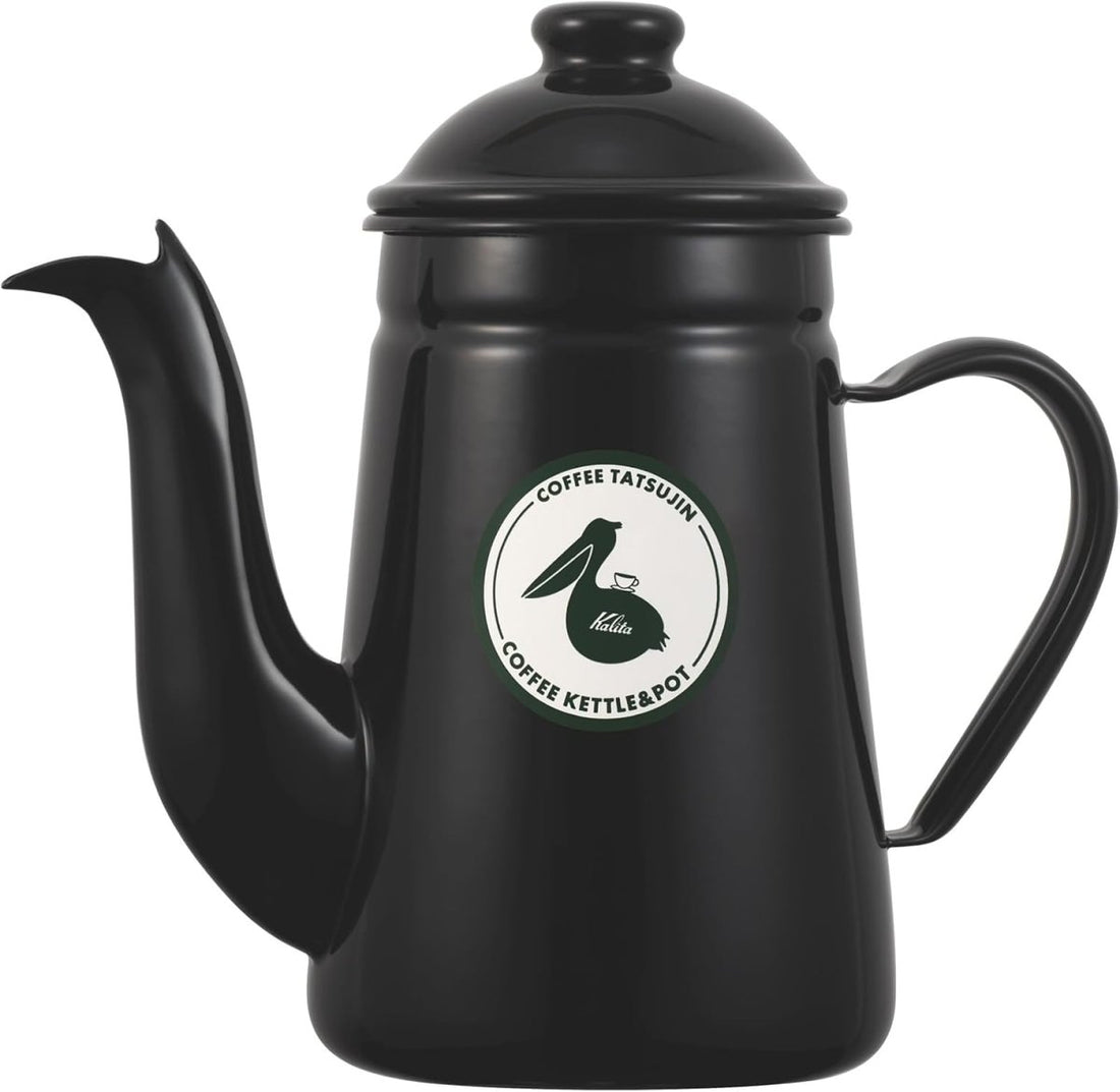 Kalita 咖啡達人 Pelican 1L 黑色琺瑯手沖壺 52303 原裝商品圖
